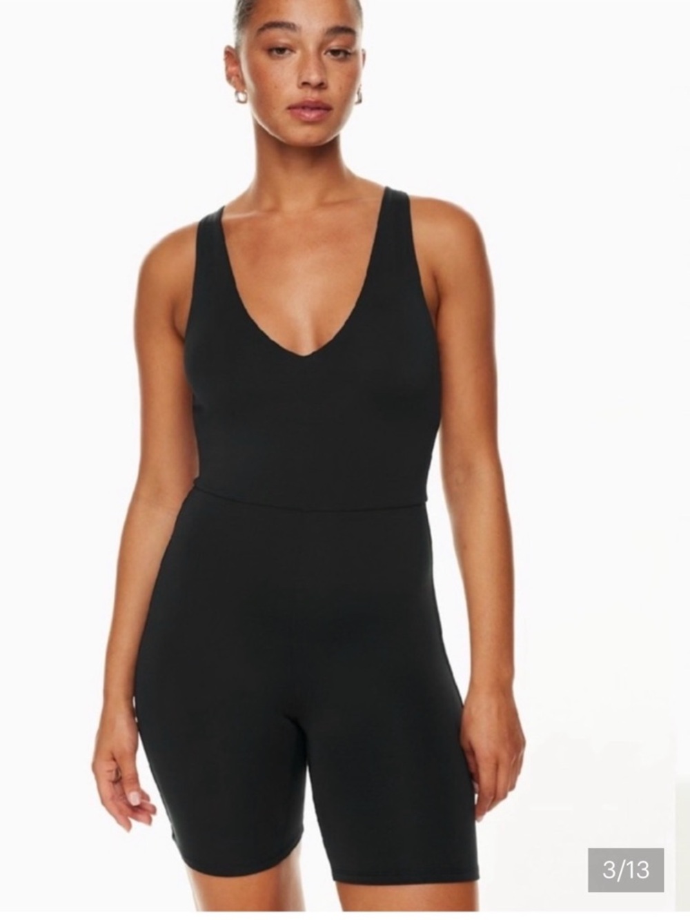 Aritzia Babaton Contour V-neck Romper contour fabric Bodysuit/ woman’s Small